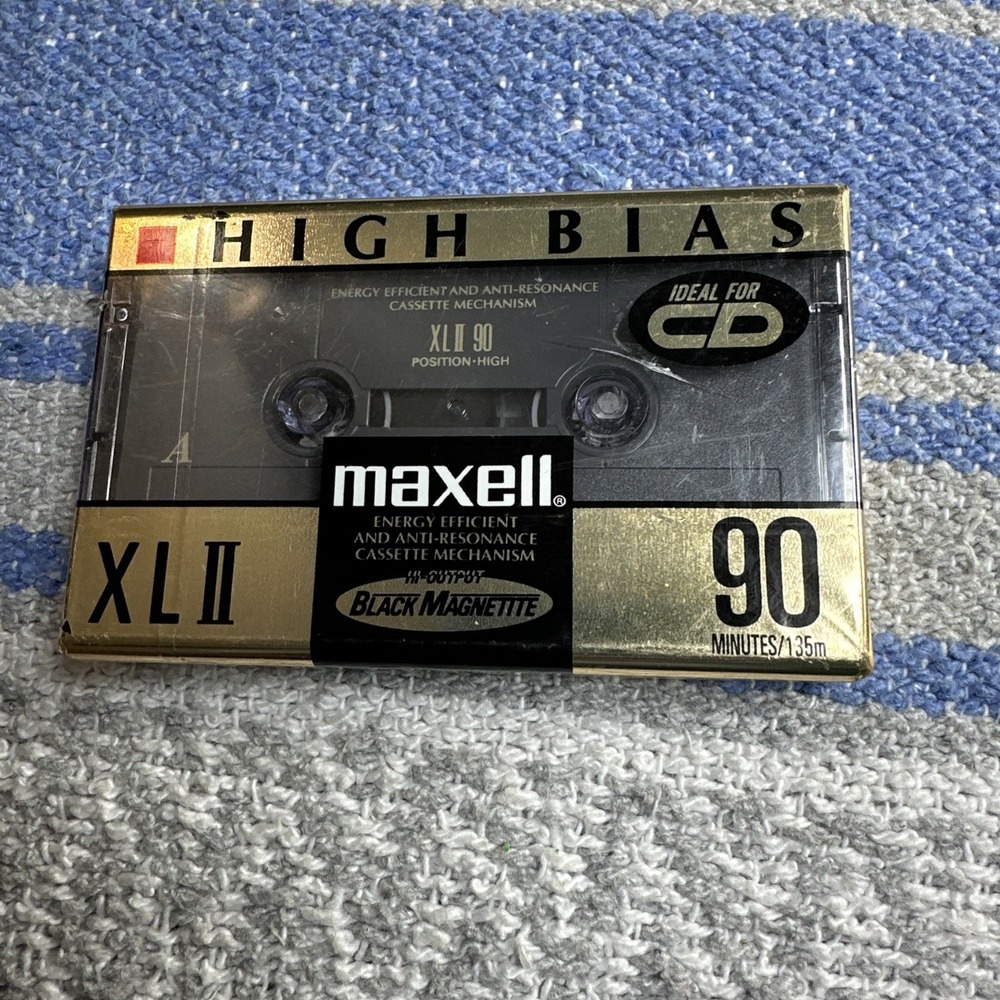 Maxwell XL-II 90 High Bias Cassette Tape Type II Sealed‎ Black Magnetite 90 MIN